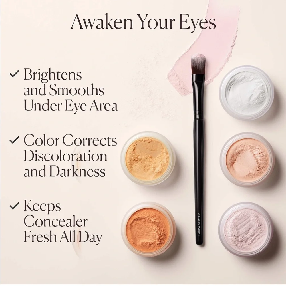 Laura mercier💄Secret Under Eye Brightening Loose Makeup Setting Powder-White NIB